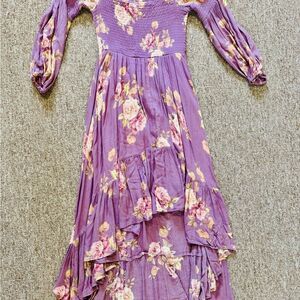 The Altered State Off Shoulder Dress in Lavender Floral, Size S